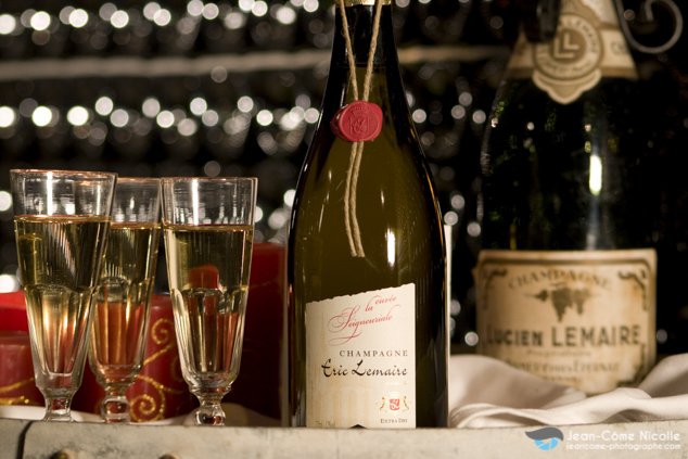 Photographie publicitaire d'ambiance pour le Champagne Eric Lemaire à Damery, Marne, Grand Est, France 
